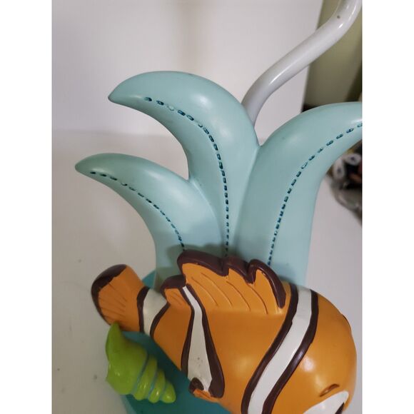 A Disney Finding Nemo Clown Fish Desk Lamp With Plant and Shell No Shade As-Is - Picture 8 of 11